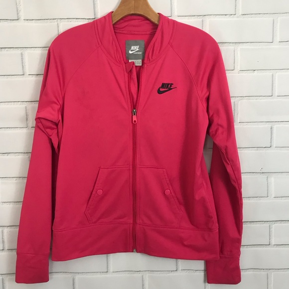 Nike Jackets & Blazers - Nike track jacket full zip pink sweater running